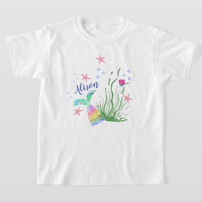 Under The Sea Custom Name T-Shirt (Laydown)