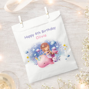 Under the Sea, Cute Mermaid Birthday Favour Bags