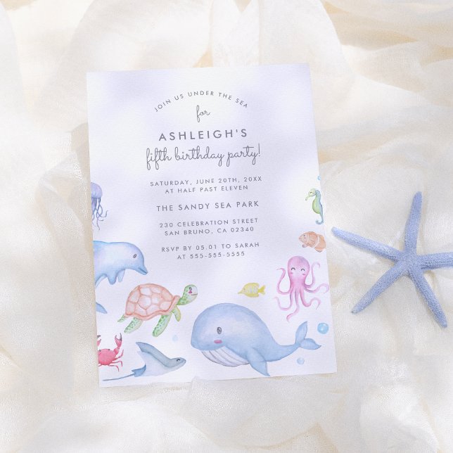 Under The Sea | Cute Nautical Boys Birthday Party Invitation (Creator Uploaded)
