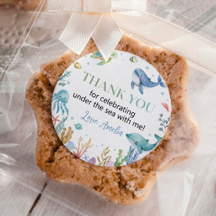 Under the Sea Cute Ocean Animals Birthday Classic Round Sticker