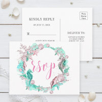 Under the Sea Cyan Pink White Summer RSVP