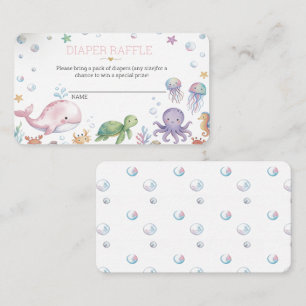 Under the Sea Diaper Raffle Enclosure Cards