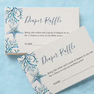 Under the Sea Diaper Raffle Invitation Enclosure