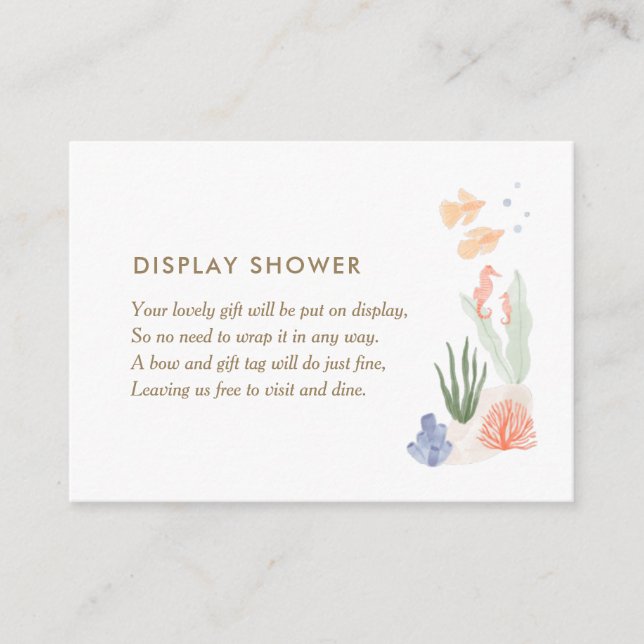 Under the Sea Display Shower Enclosure Card (Front)