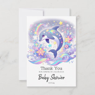 Under the Sea Dolphin Baby Shower Thank You Card