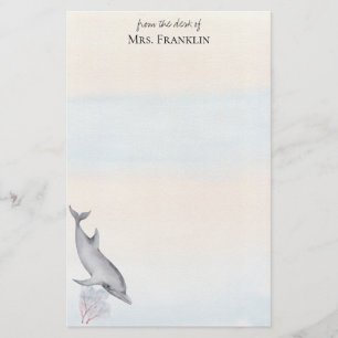 Under the Sea Dolphin Personalised 2 Stationery