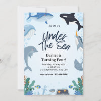 Under The Sea Dolphin Shark Whales Birthday