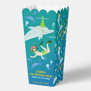 Under the sea dolphins and boy birthday party favour box