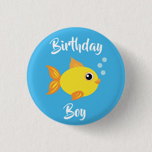 Under the Sea Fish Birthday Party 3 Cm Round Badge
