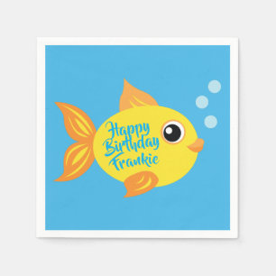 Under the Sea Fish Birthday Party Napkin