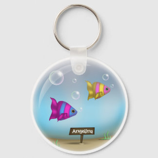 Under the Sea - Fish Bowl Design - Keychain