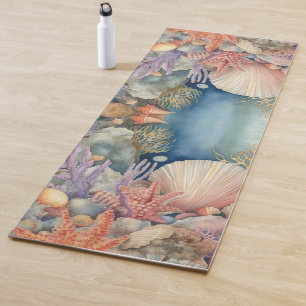 Under The Sea Fish Shells  Yoga Mat
