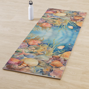 Under The Sea Fish Shells Yoga Mat