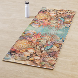 Under The Sea Fish Shells Yoga Mat