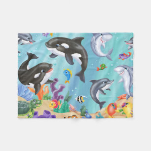 Under the Sea Flannel Blanket