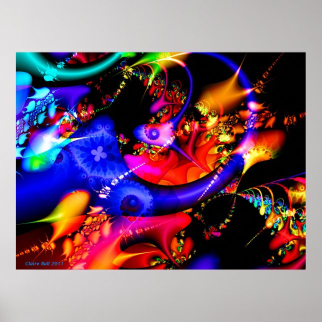 "Under the Sea" Fractal Print Colourful (Front)