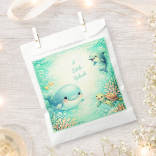 Under The Sea Gender Neutral Baby Shower Green Favour Bags
