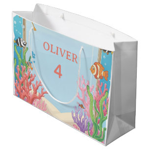 Under the Sea Gift Bag, Oliver's 4th Birthday Pres Large Gift Bag