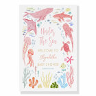 Under The Sea Girl Baby Shower Welcome