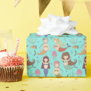 Under the Sea Happy Mermaid Doing What Mermaids Do Wrapping Paper