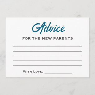 Under The Sea Hello Baby Shower Grey Whale Blue Advice Card