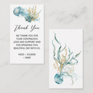 Under the Sea Jellyfish Baby Shower Thank You Card