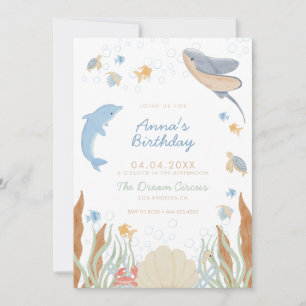 Under the Sea Kids Birthday Party Invitation