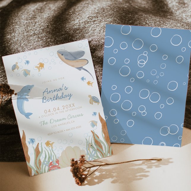 Under the Sea Kids Birthday Party Invitation (Creator Uploaded)