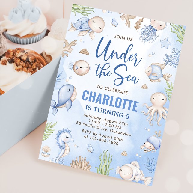 Under the Sea Kids Birthday Party Invitation (Creator Uploaded)