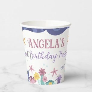 Under The Sea Kids Whimsical Ocean Kids Birthday Paper Cups