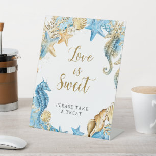 Under the Sea   Love is Sweet Treat  Pedestal Sign