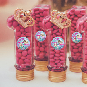 Under The Sea Magical Mermaid Girly Photo  Classic Round Sticker