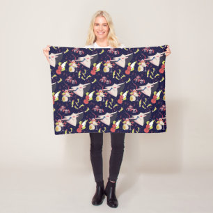 Under The Sea Marine Animals Music Song Fleece Blanket