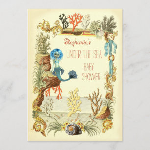 Under The Sea Mermaid Baby Shower Invitation