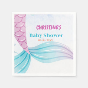 Under the Sea Mermaid Baby shower party Napkin