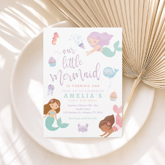 Under the Sea Mermaid Birthday Invitation