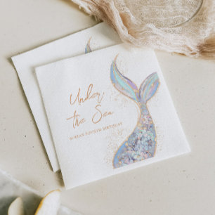 Under the Sea Mermaid Birthday Napkin