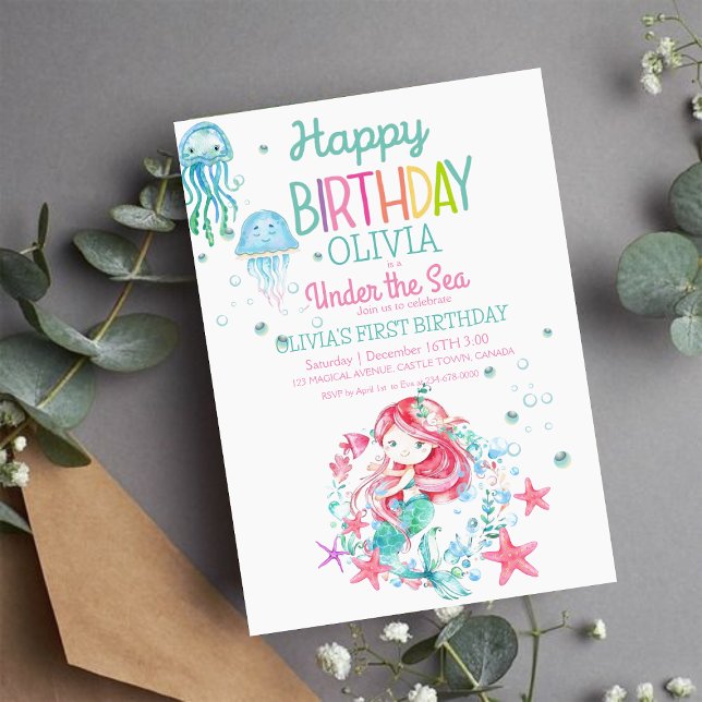 Under the Sea | Mermaid Birthday Party Invitation (Creator Uploaded)