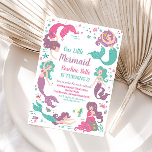 Under the Sea Mermaid Birthday Party Invitation