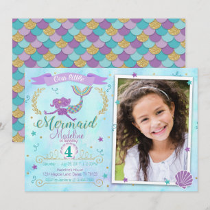 Under the Sea Mermaid Birthday Party Invitation