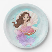 Under the Sea Mermaid (Brunette) in Oyster Shell