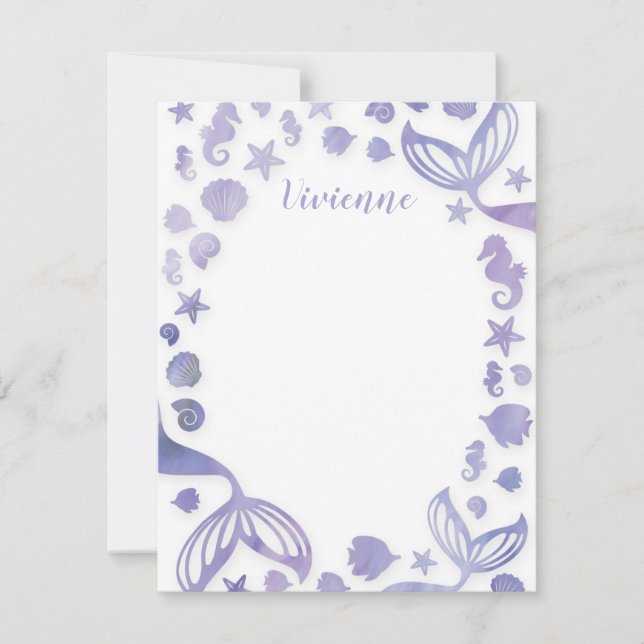 Under the Sea Mermaid Card (Front)