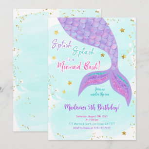 Under The Sea Mermaid Kids Invitation