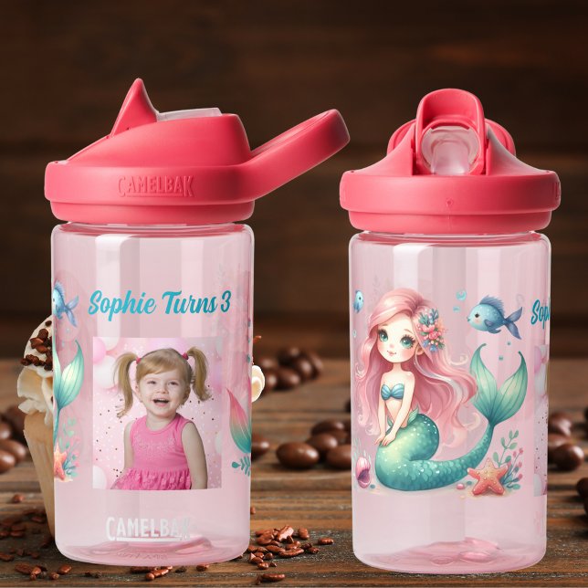 Under the Sea Mermaid  Kids School  Water Bottle  (Creator Uploaded)