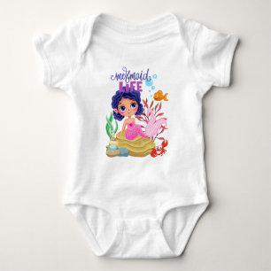Under the Sea Mermaid Life Baby Bodysuit