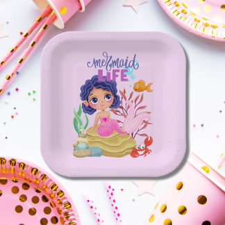 Under the Sea Mermaid Life Paper Plate