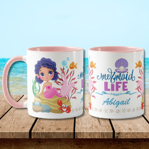 Under the Sea Mermaid Life Personalised Mug