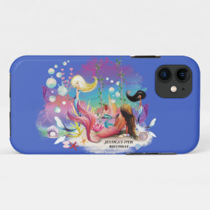 Under The Sea Mermaid Ocean Purple Turquoise Case-Mate iPhone Case