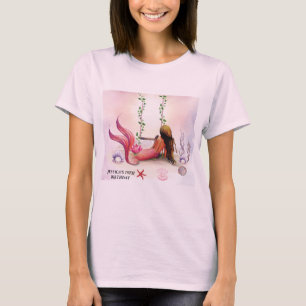 Under The Sea Mermaid Ocean Purple Turquoise T-Shirt