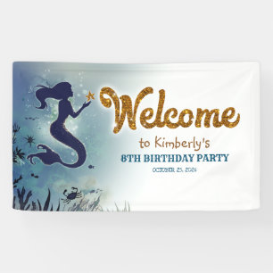 Under the Sea Mermaid Party Welcome Banner